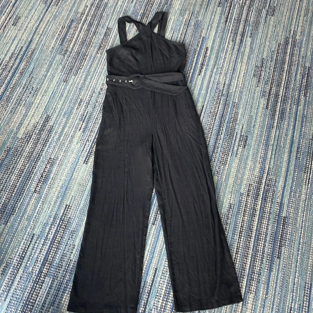 MANGO Belted Halter Neck Jumpsuit size Small BNWT